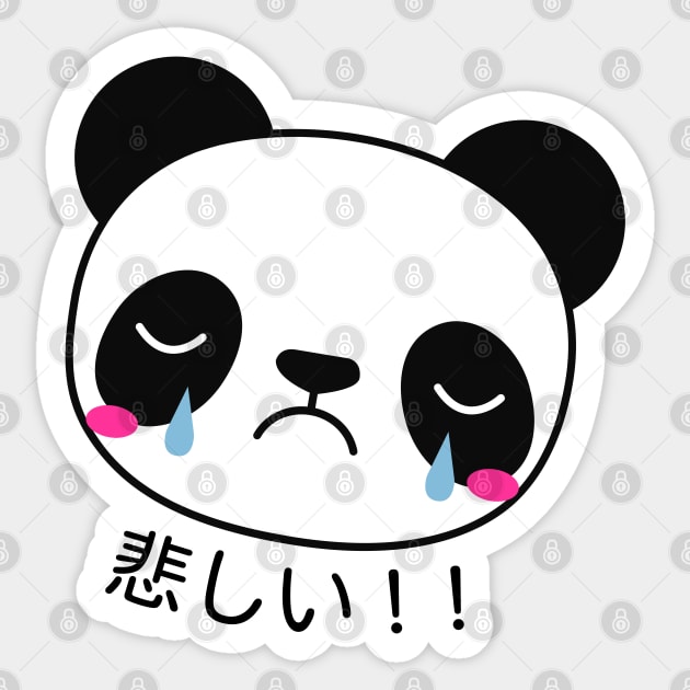 Sad panda Sticker by Shirt Vibin